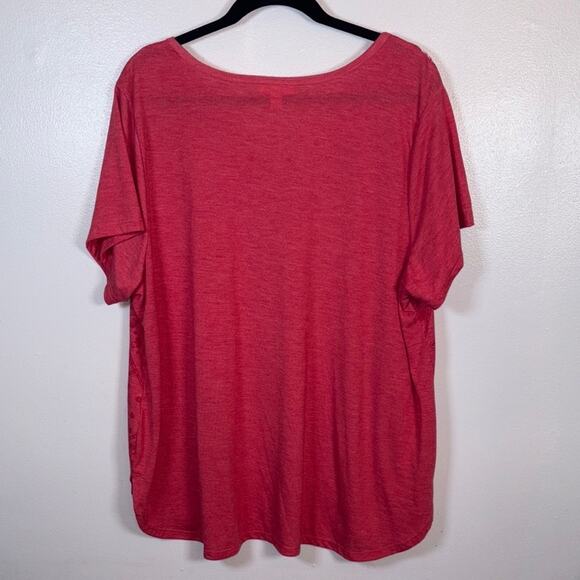 Style & Co. Red and Blue Paisley V-Neck Top Women’s 2X - Picture 2 of 10